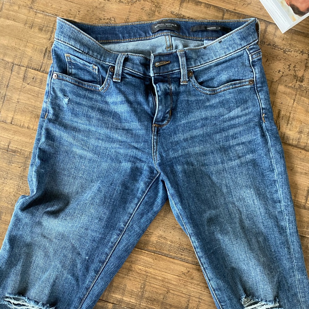Banana Republic Knee Slit Jeans